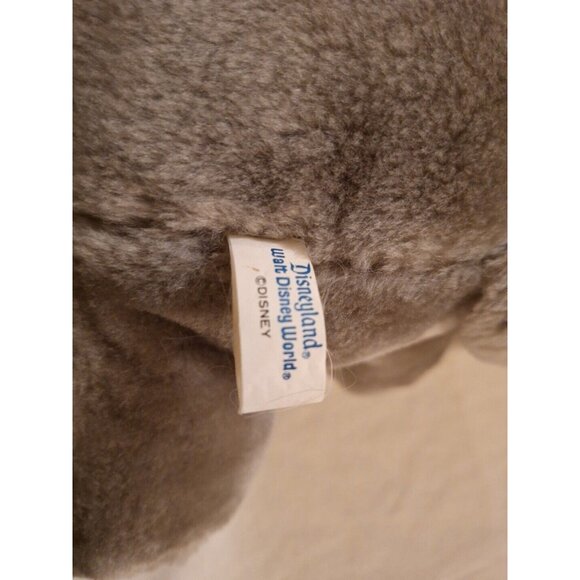 80s Disney Bianca Gray Plush Mouse Stuffed Purple Bow 16" Vintage Made in Korea - Picture 8 of 16